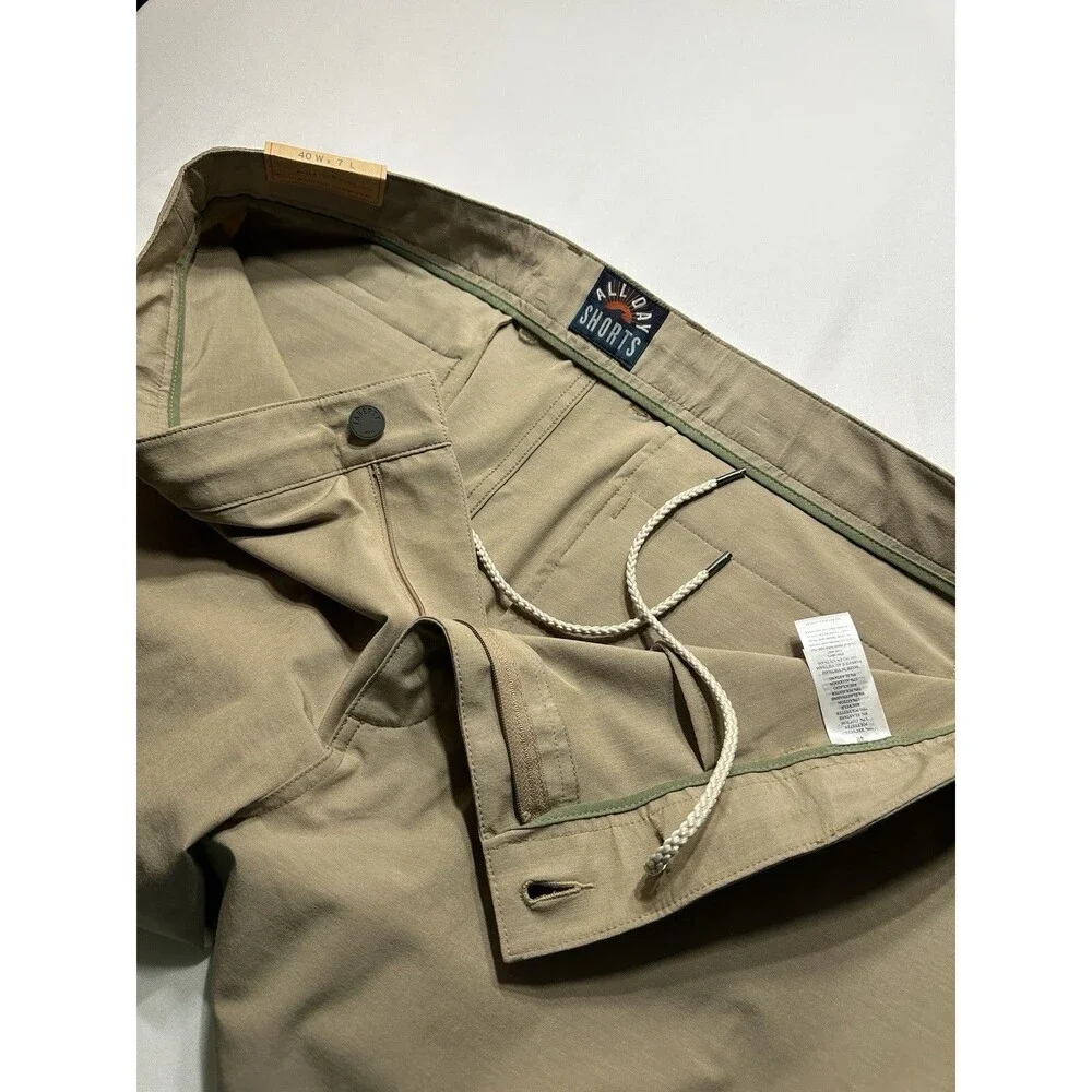 Faherty All Day Shorts Khaki Stretch Men's 40 Beach Preppy Golf Casual NWT New